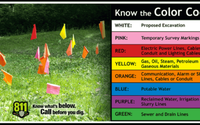 Why are there colored flags in my yard?